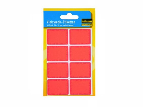 Vielzweck etiketten rot - 48,