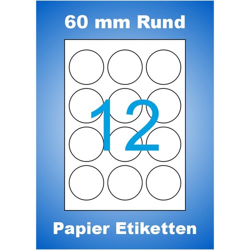 Runde etiketten 60mm 500 - runde,