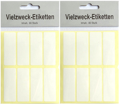 160 klebeetiketten weiß - 160,