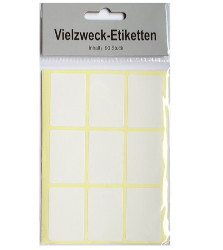Klebeetiketten weiß - 90,