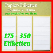 Klebeetiketten weiße