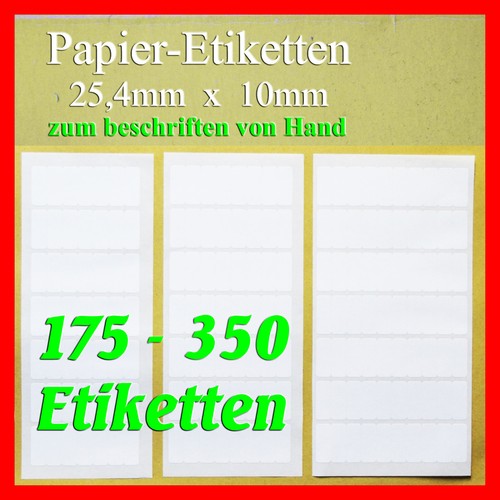 Klebeetiketten weiße