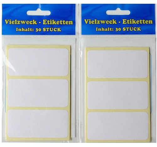 Klebeetiketten weiß - 60,