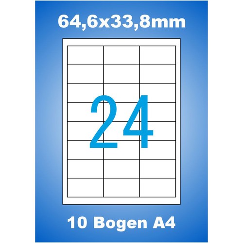 240 etiketten 6x33 mm 10 - etiketten,