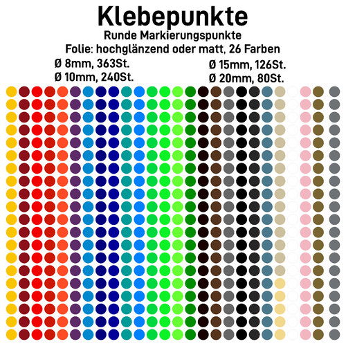 Klebepunkte markierungspunkte - klebepunkte,