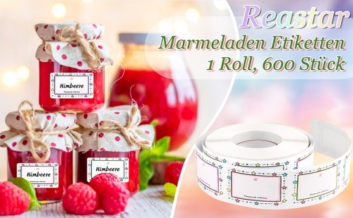 Marmeladenetiketten 600 stück - marmeladenetiketten,