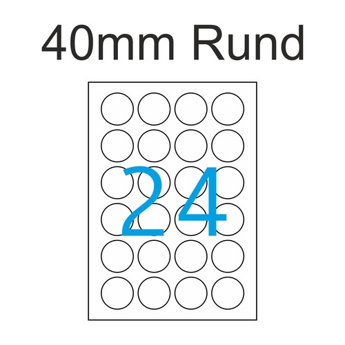 Runde etiketten 40mm weiß 960 - etiketten,
